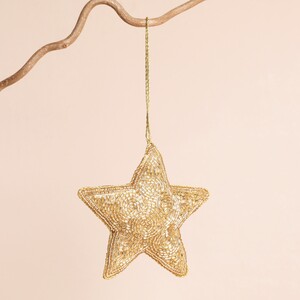 Beaded Star Hanging Decoration