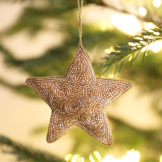 Beaded Star Hanging Decoration