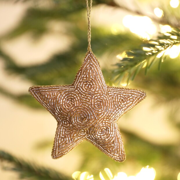Beaded Star Hanging Decoration Beaded Star Hanging Decoration