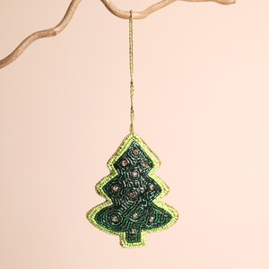 Christmas Tree Beaded Hanging Decoration