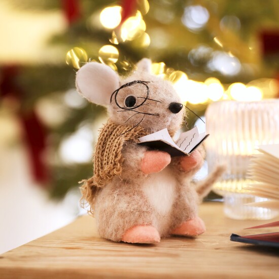 Christmas Carol Mouse Standing Decoration