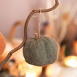 Green Felt Pumpkin Hanging Decoration