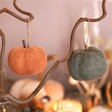 Green Felt Pumpkin Hanging Decoration