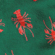 Sock Talk Mens Bamboo Socks Red Lobster Novelty Dress Socks Green Close Up