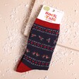 Women's Fair Isle Holly and Robin Socks