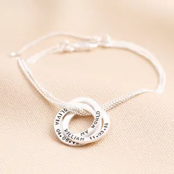 Personalised Sterling Silver Russian Ring Bracelet