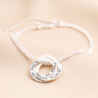 Personalised Sterling Silver Russian Ring Bracelet