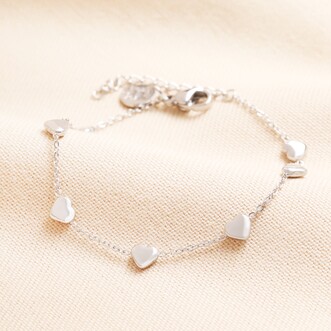 Stainless Steel Heart Charm Bracelet