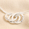 Lisa Angel Ladies' Delicate Personalised Sterling Silver Russian Ring Bracelet