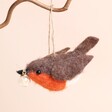 Felt Christmas Robin Hanging Decoration