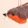 Felt Christmas Robin Hanging Decoration