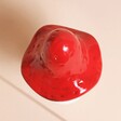 Above View of the Red Ceramic Mushroom Ornament