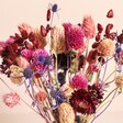 Close Up of Blackberry Dried Flower Bouquet