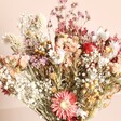 Close up of Fall Floral Dried Flower Bouquet