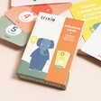 A set of 12 double-sided cards to mark a child's first year