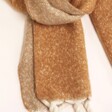 Close Up of Camel Two Tone Winter Scarf