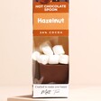 Close Up of Hazelnut Hot Chocolate Spoon with Marshmallows