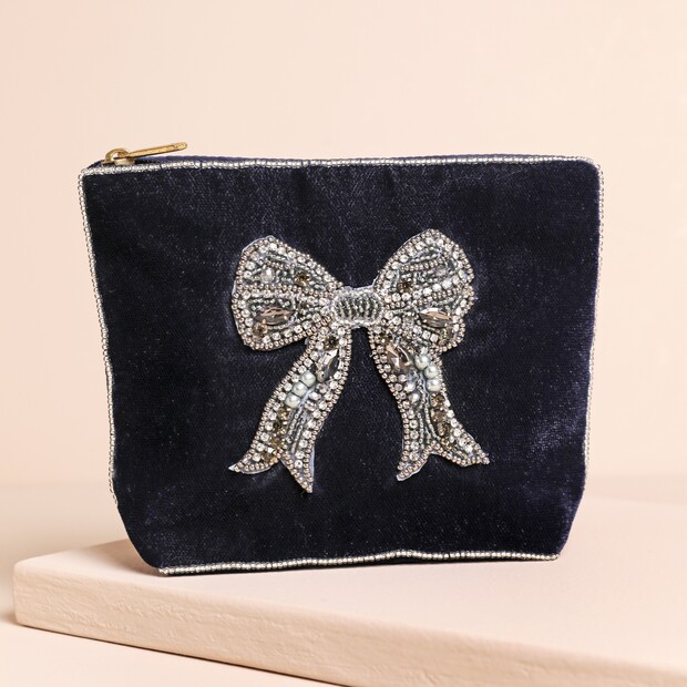 My Doris Silver Bow Small Pouch My Doris Silver Bow Small Pouch