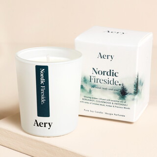 Aery Nordic Fireside Mini Candle 