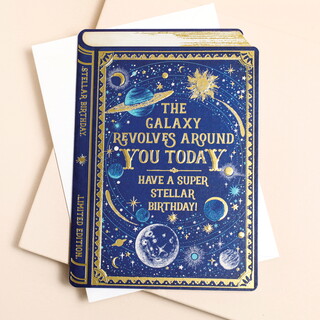 The Art File Revolves Around You Birthday Novel Card