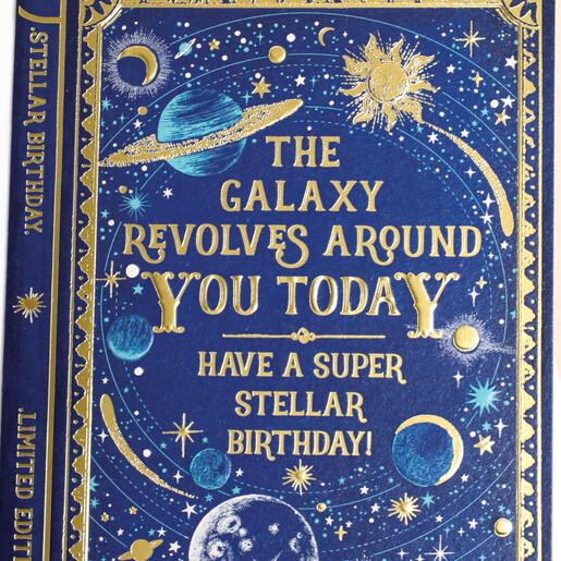 The Art File Revolves Around You Birthday Novel Card The Art File Revolves Around You Birthday Novel Card