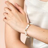 Pearl and Molten Beaded Bracelet in Gold
