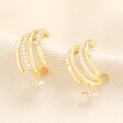 Crystal Illusion Hoop Earrings With Star Drop