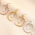 Selection of Crystal Moon and Teardrop Drop Earrings