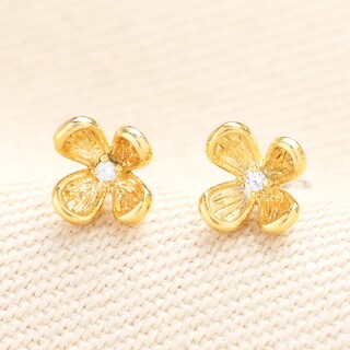 Buttercup Crystal Stud Earrings in Gold