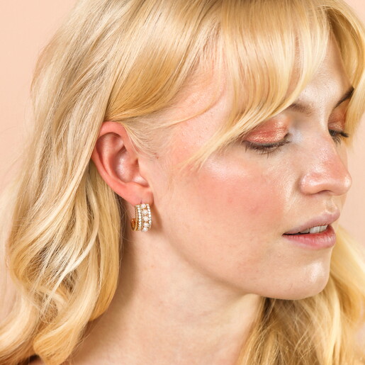 Crystal and Pearl Illusion Earrings