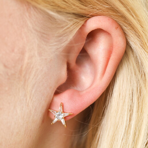 Crystal Star Stud Earrings