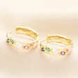 Molten Gem Huggie Hoop in Gold