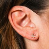 Tiny Crystal Flower Stud Earrings