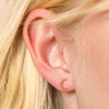 Tiny Moon Stud Earrings in Gold