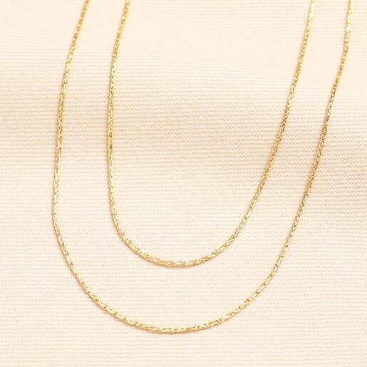 Double Layer Snake Chain Necklace in Gold