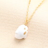 Enamel Ghost Pendant Necklace in Gold