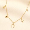 Luck Charms Pendant Necklace in Gold