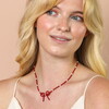 Red and Pearl Beaded Necklace