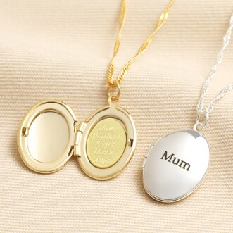 Personalised Hidden Token Locket Necklace