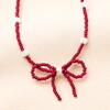 Red and Pearl Beaded Necklace