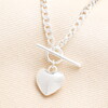 Silver Heart T-Bar Necklace