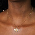 Tiger's Eye Pendant Necklace in Gold