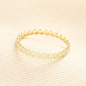 Small Multi-Disc Crystal Ring in Gold S/M
