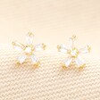 Tiny Crystal Flower Stud Earrings