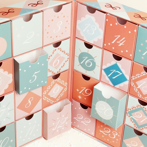 Close Up of Personalised Fill Your Own Christmas Bow Paper Advent