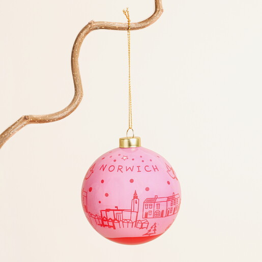 Norwich Sketch Handpainted Bauble