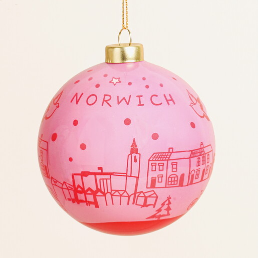 Norwich Sketch Handpainted Bauble