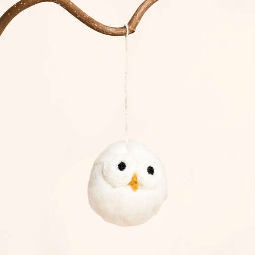 Afroart Barn Owl Felt Decoration