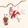 Afroart Felt Mouse Gingerbread House Hanging Decoration