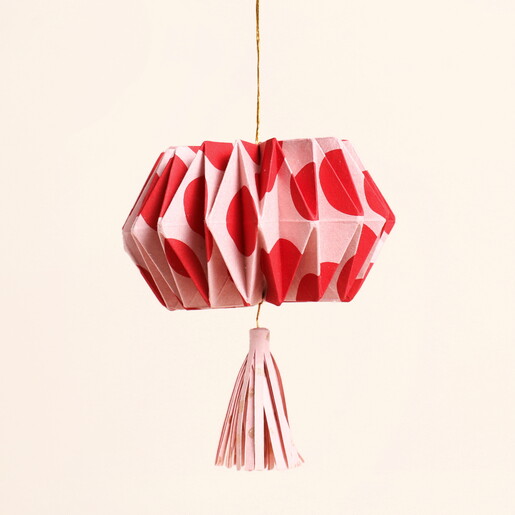 Afroart Red Origami Christmas Tree Decoration